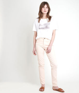 Picture of THE ICONIC SUZY SLIM-FIT JEANS IN PEACH-COLOURED RECYCLED CO